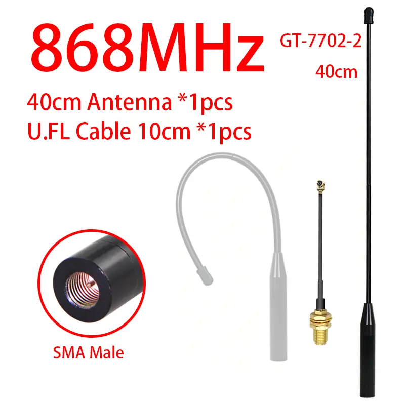 GIZONT LoRa 868MHz Soft Antenna 17CM 863-870MHz SMA Flexible Whip Antenna 20CM For MeshTastic LoRaWan ESP 32 Teletransmission - Image 5