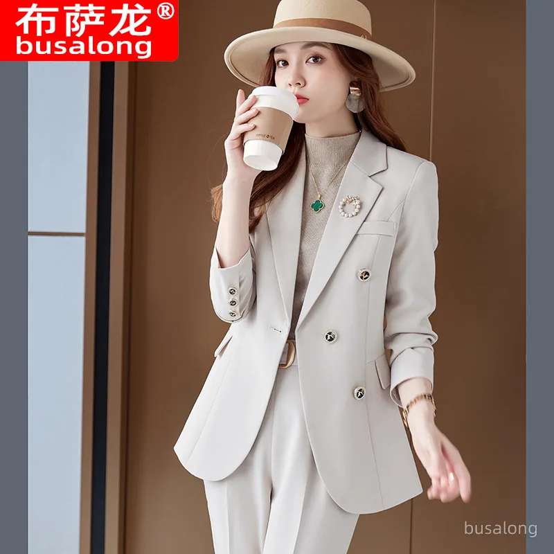

Spring and Autumn Long Sleeve Office Lady Suit Suit Jacket Business Formal Wear Work Clothes Fashionable Temperament Women's Clo