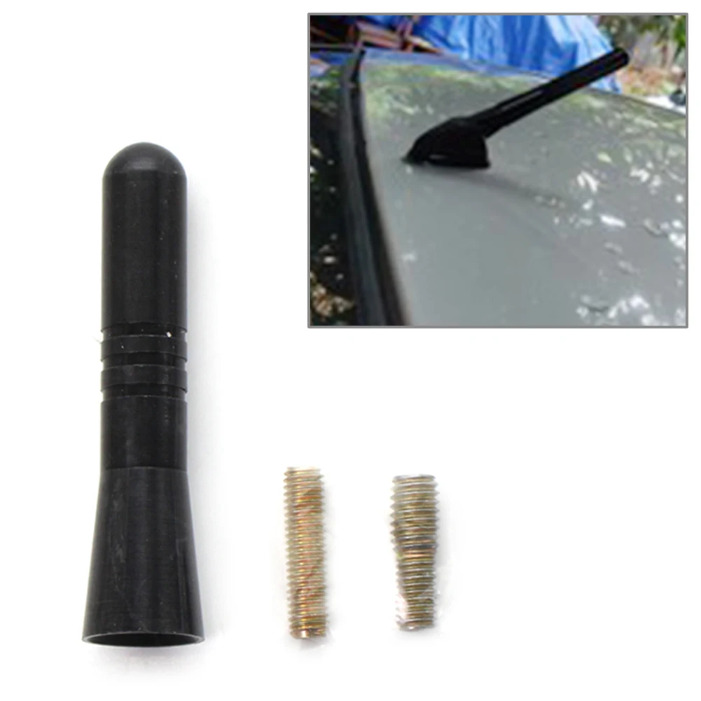 

2.2" Universal Aerial Antenna Mast Car AM/FM Radio Short Roof Black Car Accessories