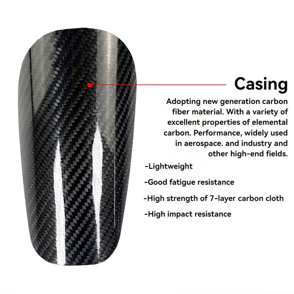 Loogdeel Carbon Fiber Soccer Shin Guards,Super Strong,Ultra Light,Shock Resistance,Air Permeability,Suitable for Adult, Youth