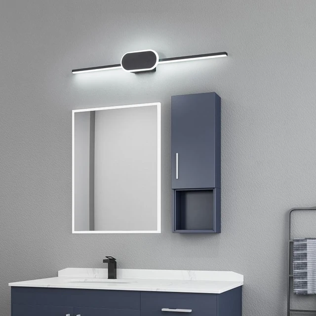 70/90/110cm moderno led specchio bagno luce decorazioni per la casa lampade  da parete per specchio da bagno toletta applique da parete bianco nero -  AliExpress