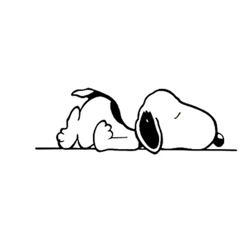 Funny Snoopy Sunbathing Stickers Bathroom For Home Decoration Waterproof Mural Art Diy Wall Decals