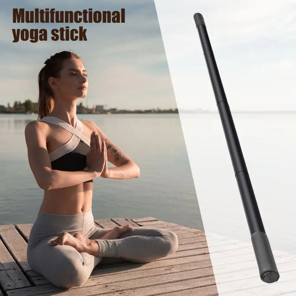 60 In Yoga Stick Adjustable Stainless Steel Stretching Rods With Foam Handles Yoga Posture Corrector Exercise Bar for Balance