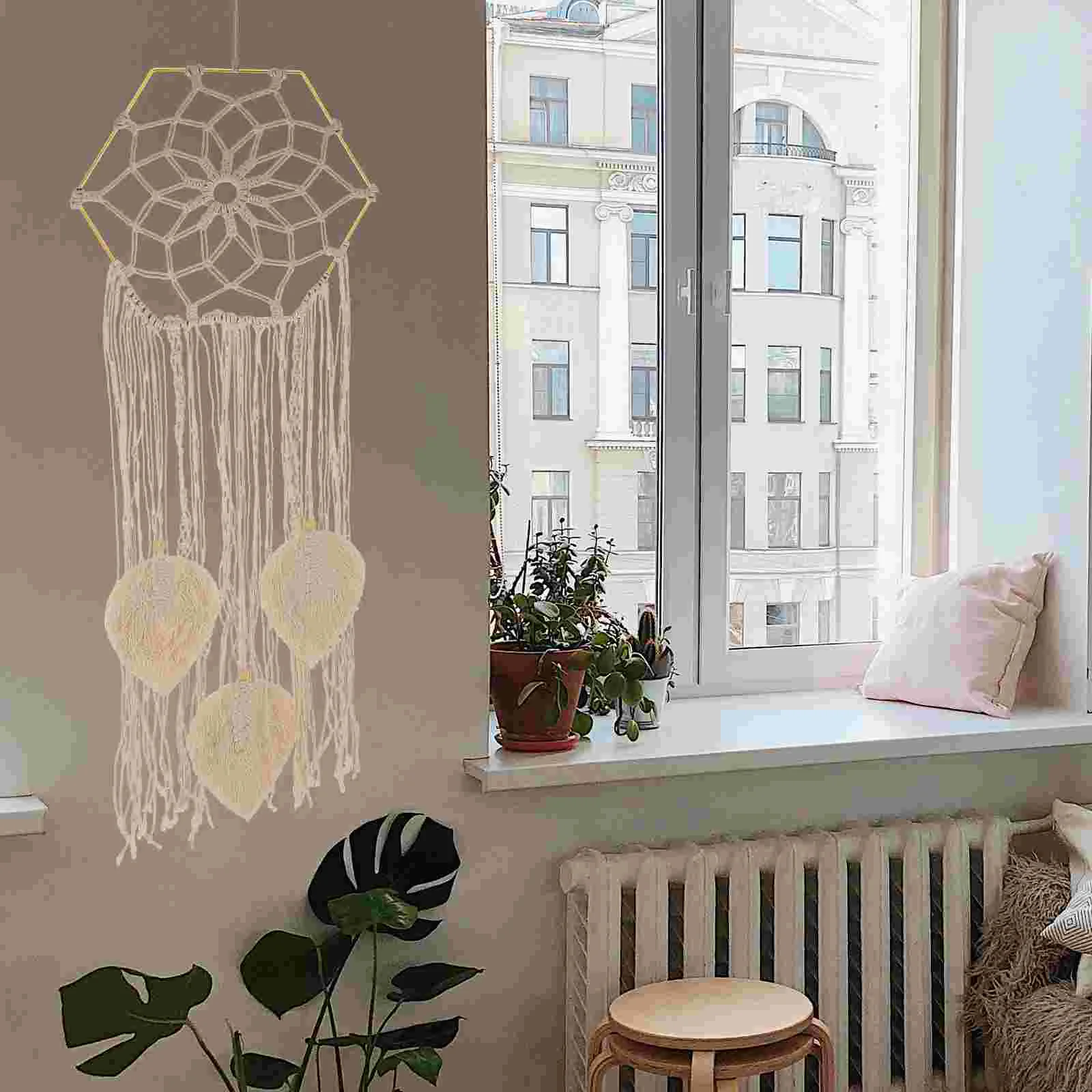 10 Pcs Golden Hexagon DIY Dreamcatcher Hoop Wall Decoration Garland Christmas Metal Hoops Iron Crafts Wire Ring Tinsel 2