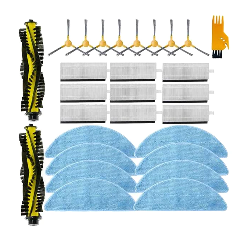 

Запчасти для робота-пылесоса Neatsvor X500/600, основная и боковая щетки, фильтр НЕРА, насадка на швабру