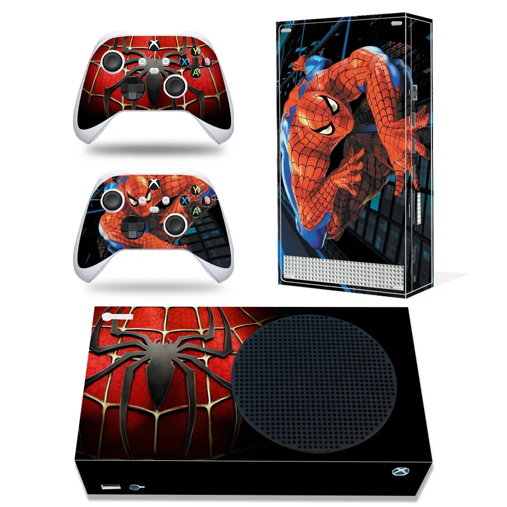 Marvel Iron Man Spiderman Skin Sticker Decal Cover for Xbox Series S Console and 2 Controllers Xbox Series S Skin Sticker Vinyl 