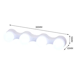 ✨ Illuminating LED Vanity Mirror Light for Makeup and Cosmetics ✨ Portable Suction Cup Lamp with USB Streaming Capability for Bedroom and Bathroom Use (WHITE)
