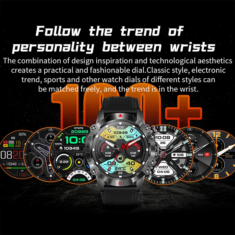 SACOSDING ο  Ʈ ġ ߿   ȭ ð 1.39 ġ ȭ 450mAh IP68  Smartwatch