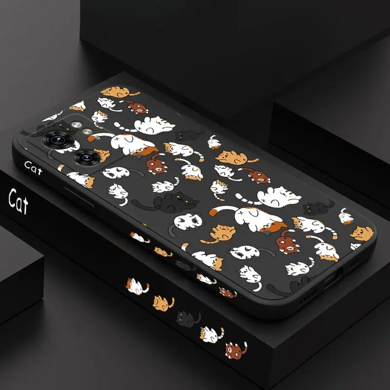 Rolling Cat Silicone Phone Case, Scratch-Resistant Shockproof Protector