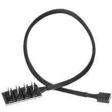 

Computer Chassis Fan Hub 1 Point Five PWM Fan HUB Package Nylon Network 4PIN Temperature Control One-drag Five Machine