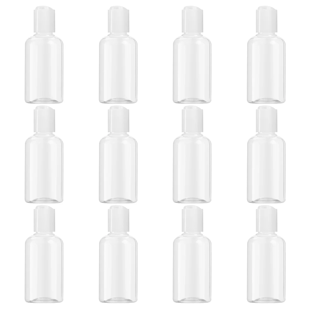 

12 Pcs Press Bottles for Lotion Shampoo Hair Cover Face Wash Refillable Travel