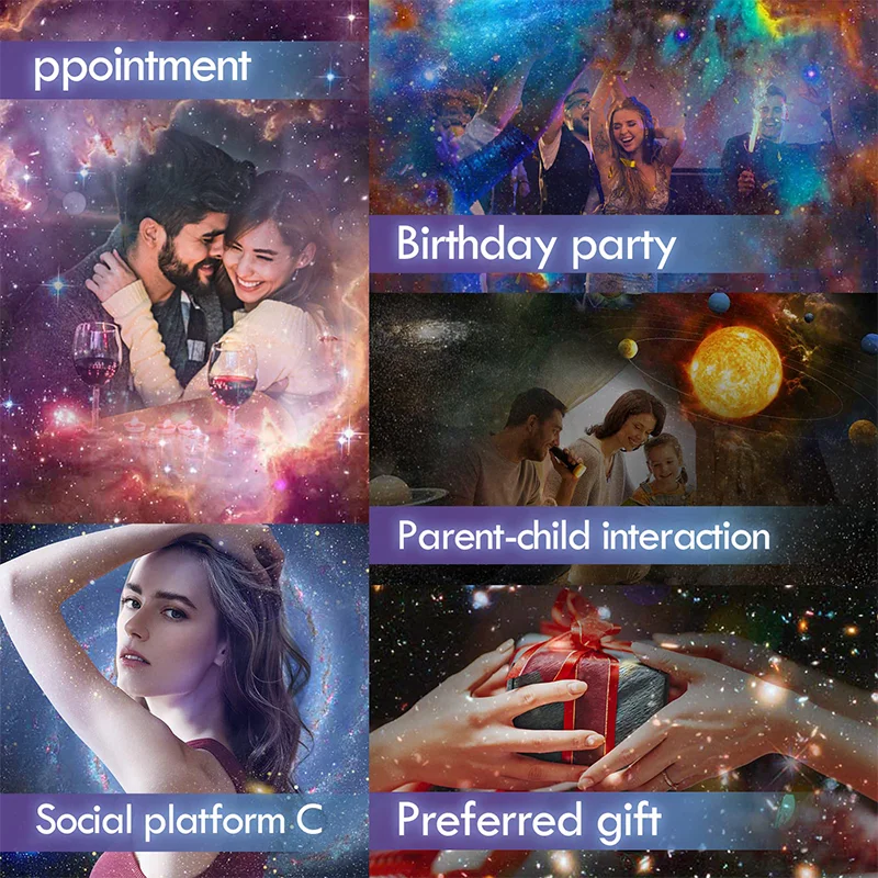Planetarium Projector Galaxy Projector Star 13 Sheets Of Film Meet Fantasy of Starry Sky Extreme Romantic For Bedroom Star Projector Lamp Moon Projector Light