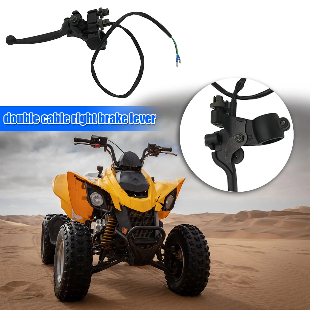 7/8 inch Double Pull RH Brake Lever with Sufficient Durability and Ruggedness Handle Assembly for 50cc 110cc ATV Quad Bike