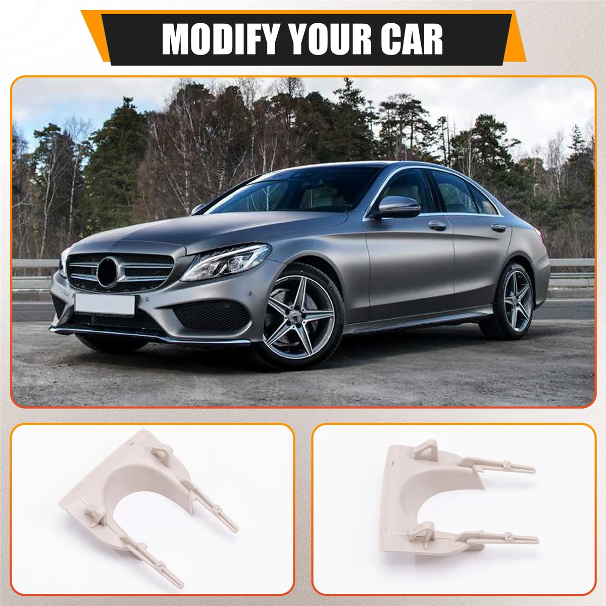 강력 추천. Mercedes 14-21 LHD 베이지용 인테리어 백미러 커버 버클