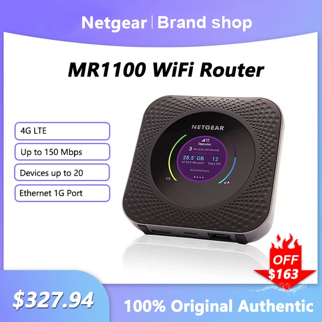 Netgear-Routeur WiFi Nighthawk MR1100, Débloqué, 4G, Permanence, Vitesse de  Téléchargement Jusqu'à 1 Gbps, Répéteur de Signal, Poche, Mifi, Emplacement  pour Carte SIM - AliExpress