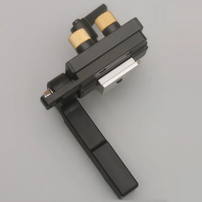 Adjustable Aluminum Alloy T-Track Limiter with Movable Scale for Woodworking Saw Table and Miter Workbench