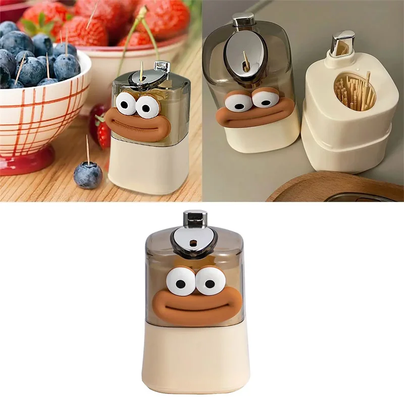 Automatic Pop-up Toothpick Storage Box, Push-type Plastic Toothpick Holder, Home, Living Room, Dining Room, Creative