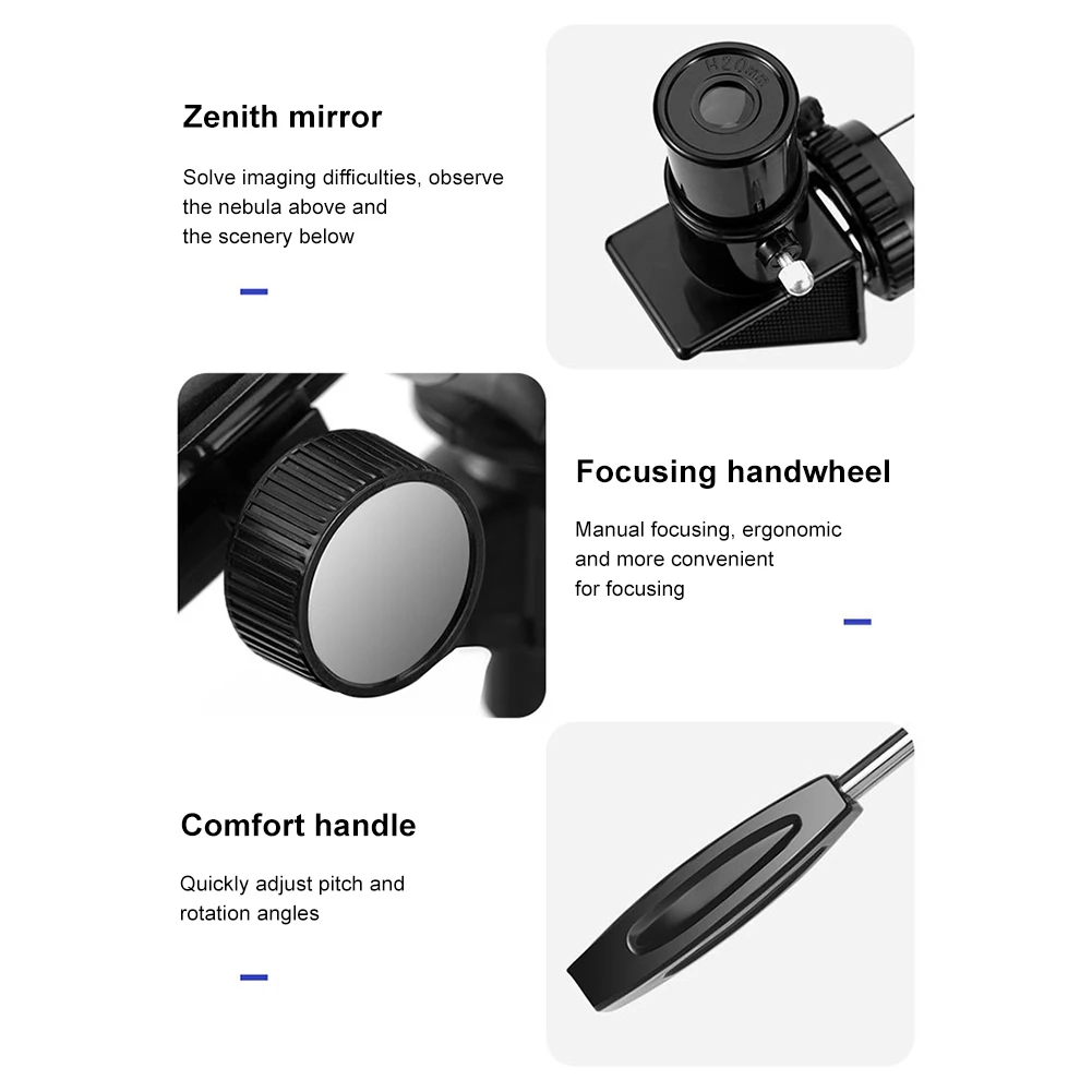 Portable Refractor Telescope 70mm Aperture for Astronomy Beginners