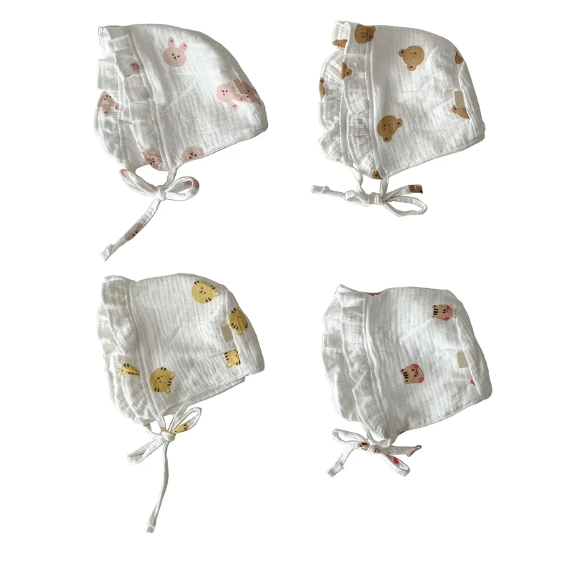 

Шапка-бини с милыми животными, защитная шапка для ушей, двухслойная шапочка для младенцев от 1 до 18 месяцев