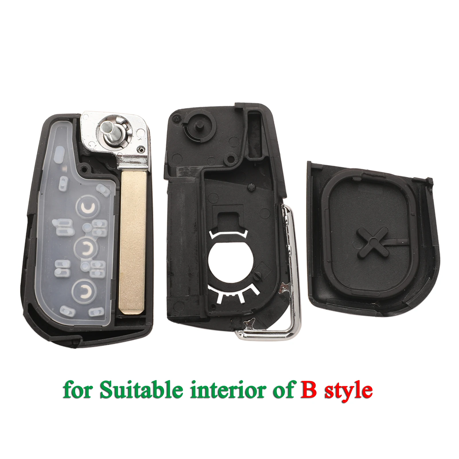 Jingyuqin Flip Folding Smart Car Key Shell Case with 2/3/4 Buttons