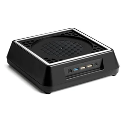 Enhanced Cooling Fan Stand with Dust-Proof Cover and Adjustable Speeds (Black)