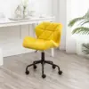 Eldon Diamond Tufted Adjustable Swivel Office Chair, Yellow 1