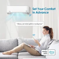 Senville LETO Series Mini Split Air Conditioner Heat Pump, 9000 BTU 110/120V, Inverter, Works with Alexa, SEER2 21.5, White 2