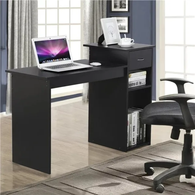 Introducing the 2023 New SMILE MART Home Office Workstation Computer Desk with Drawer and Storage, White