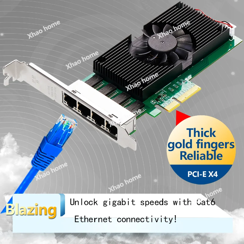 Intel I225-T4 쿼드 포트 2.5G PCIe 네트워크 카드용 - Lenovo& ESXi VE용 서버/NAS/데스크탑용 4x RJ45 2500Mbps 이더넷 어댑터
