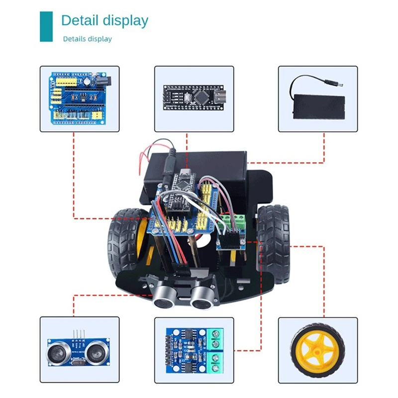 자동차 스마트 로봇 DIY 전자 키트, 스마트 자동차 로봇 키트, 프로그래밍 학습 프로그래밍 키트