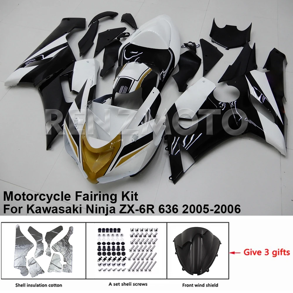

Обтекатель для Kawasaki Ninja ZX-6R 636 2005-06, комплект для мотоцикла, декоративная пластиковая защитная пластина, аксессуары, оболочка