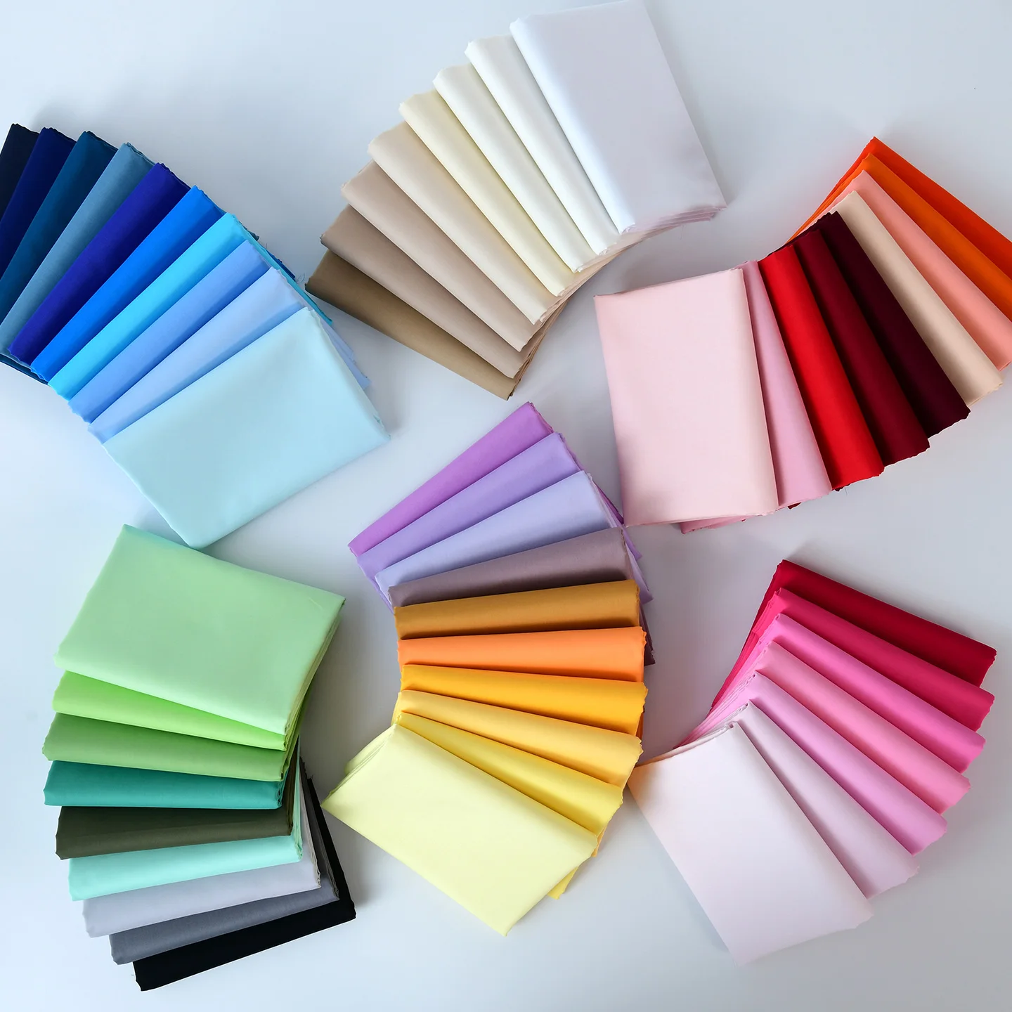 Pure Cotton Fabric in Solid Color – 140x50cm Plain Weave for DIY Craft and Sewing Projects