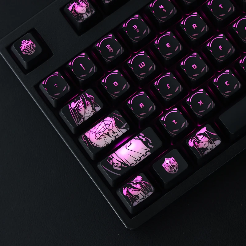 Albedo Backlit Keyboard Key Caps pc Revestimento para Logitech G512 G610 Razer Blackwidow Huntsman Corsair K70 K95 Set - Imagem 2
