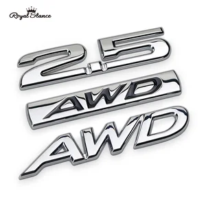 Royal Stance 1Pcs Metal 3D AWD Car Side Fender Rear Trunk Emblem Badge Sticker Decals Suit Universal Car Decoration Stickers