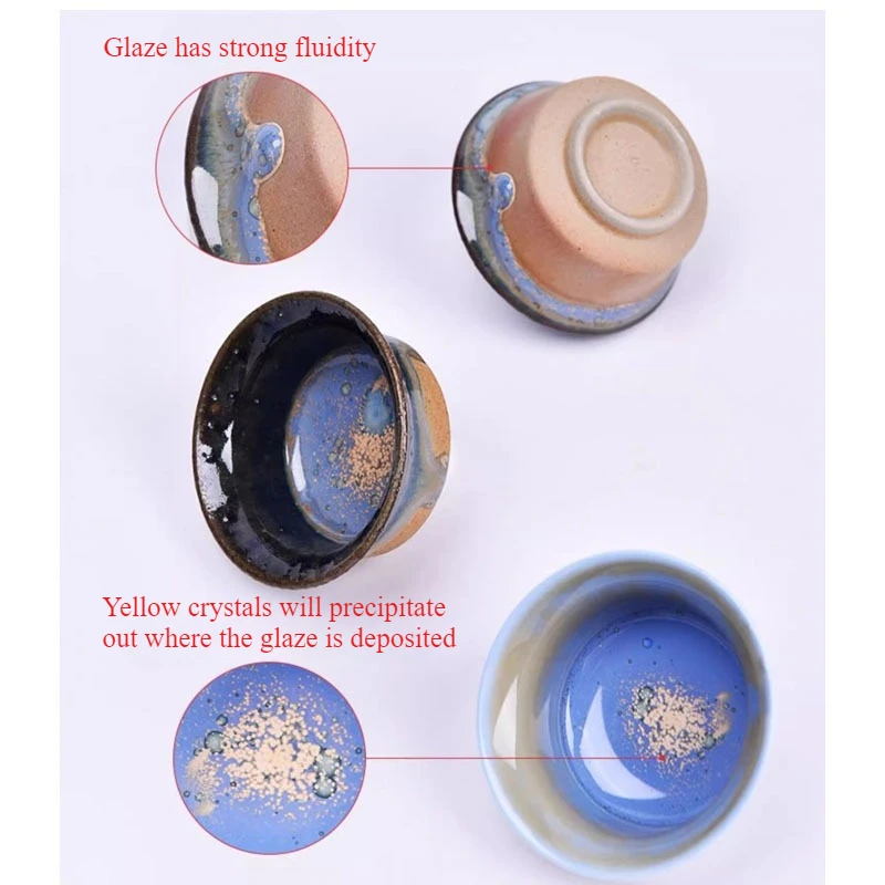 Medium Temperature Snowflake Crystal Glaze for Pottery and Ceramics