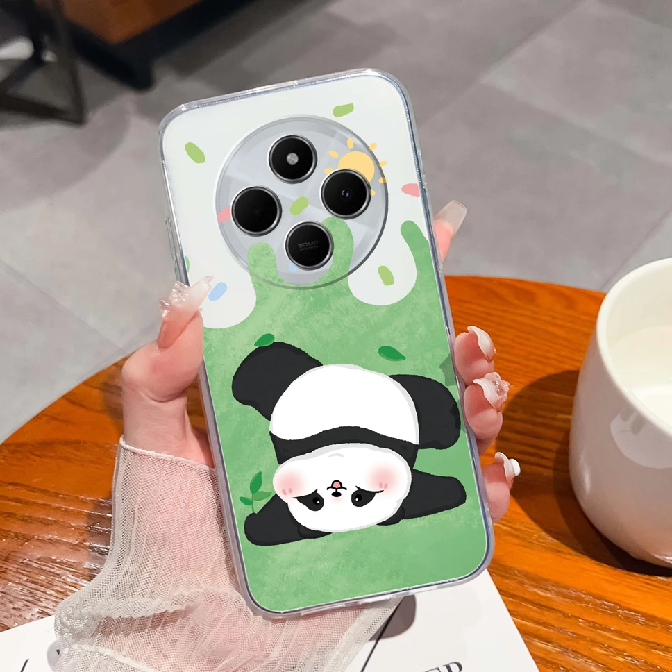 Cute Healing Pattern Clear Soft TPU Silicone Shockproof Phone Case