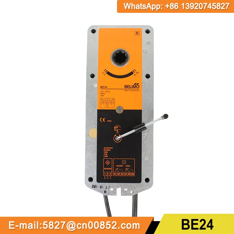 Belimo BE24 Actuator for smoke control dampers 90° 40 Nm, AC/DC 24 V ...