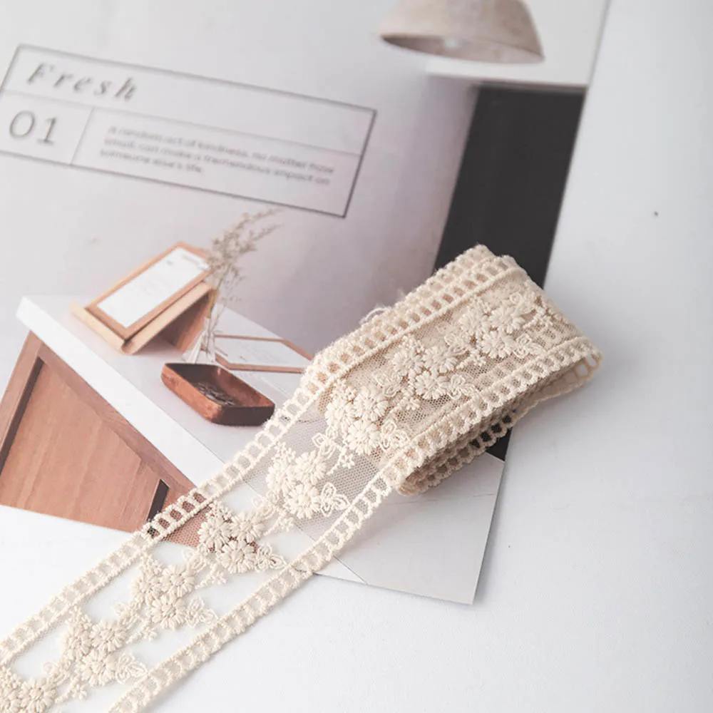 14-56Yard Mesh Stickerei Spitze für Handwerk hand gefertigte Schleife DIY 40mm Band Schmuck Geschenk zubehör Nähen Stoff Zubehör – Detail 8