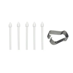 5 - Piece Stylus Pen Nib Tips Set for Touchscreen Tablets and Devices (WHITE)