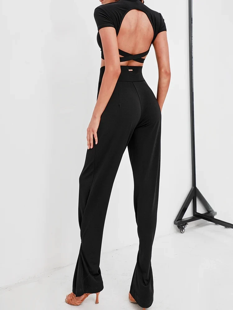 Ballroom Latin Dance Pants Women ZYM High Waist Dance