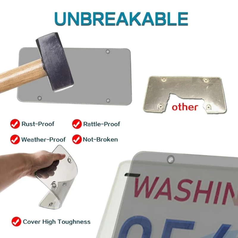 Car Clear Reflective Anti-Speed Red Light Toll Camera Stopper