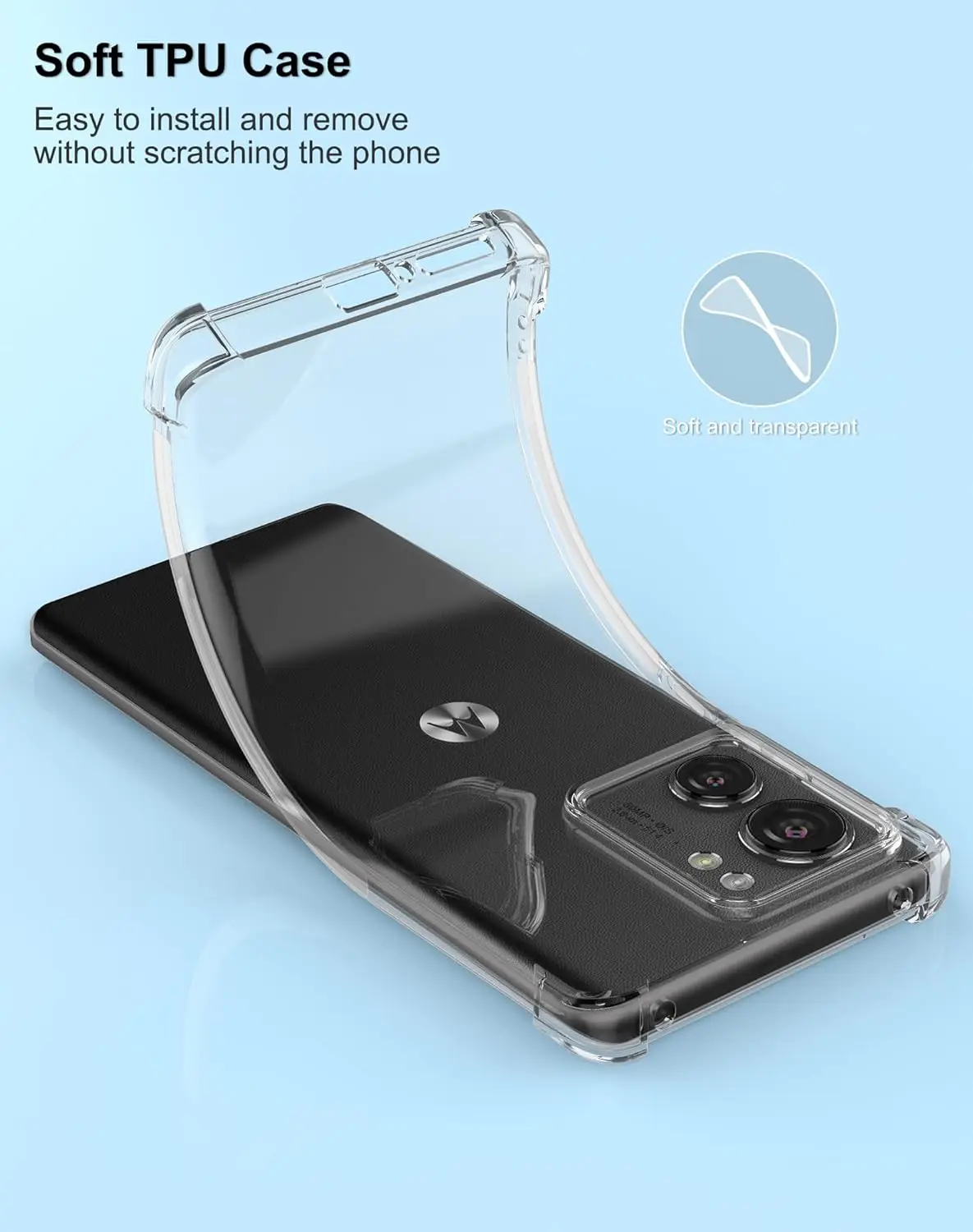 Crystal Clear Anti-Slip Shockproof TPU Case