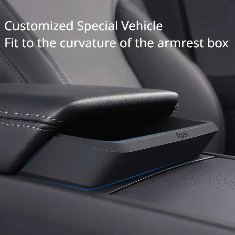 Silicone Car Armrest Box Sunglasses Storage Case with Central Control Glasses and Card Tray