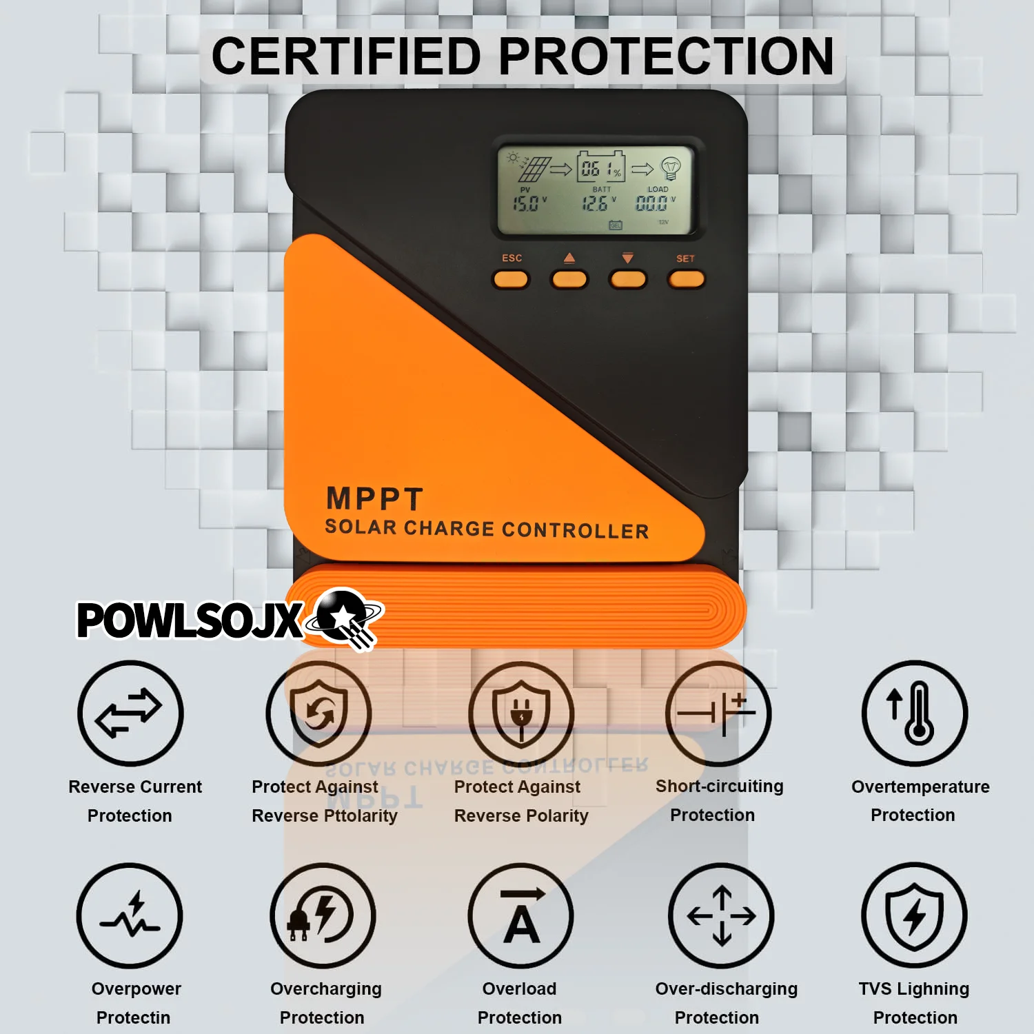 Efficient MPPT Solar Controller: 40/60A, Versatile 12/24V Battery Compatibility,