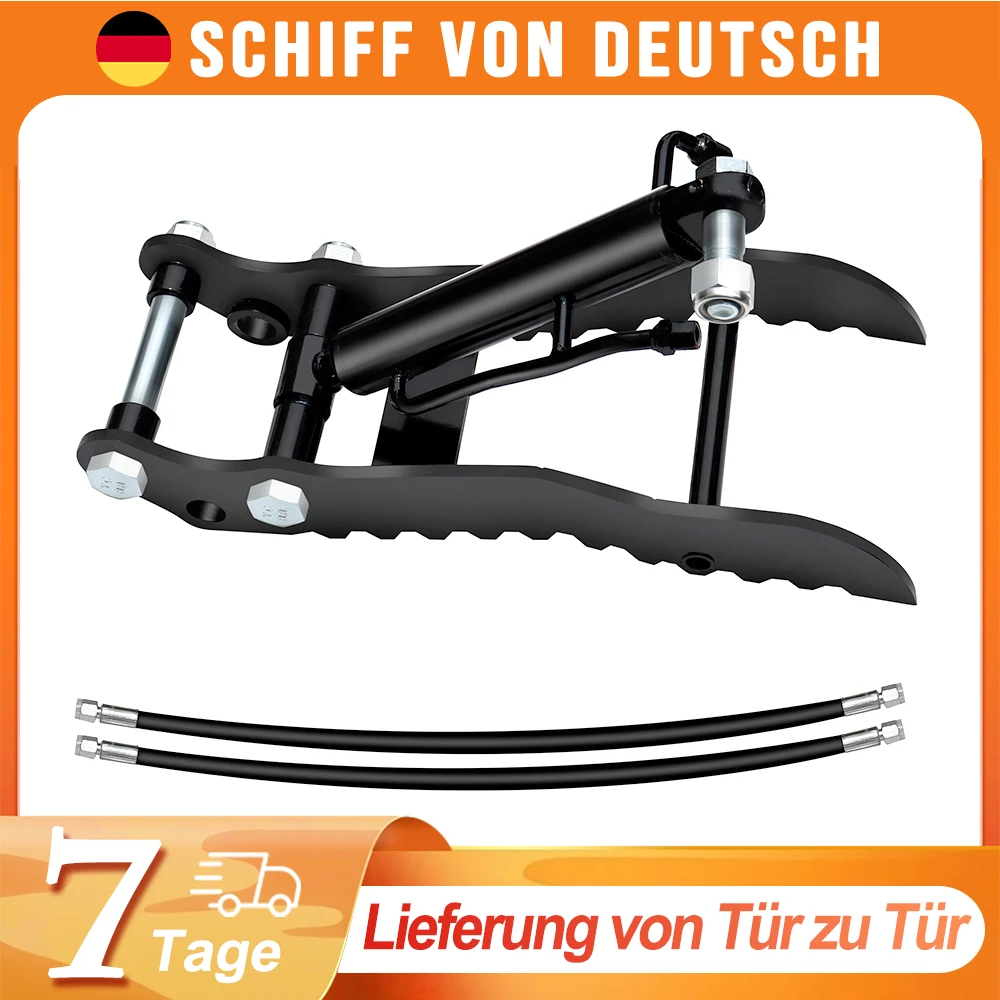 Pince hydraulique à goupilles de 25 mm, 2 trous, montée sur pince pour mini-excavatrices chinoises Kingway, GG, NEX, Beger et autres