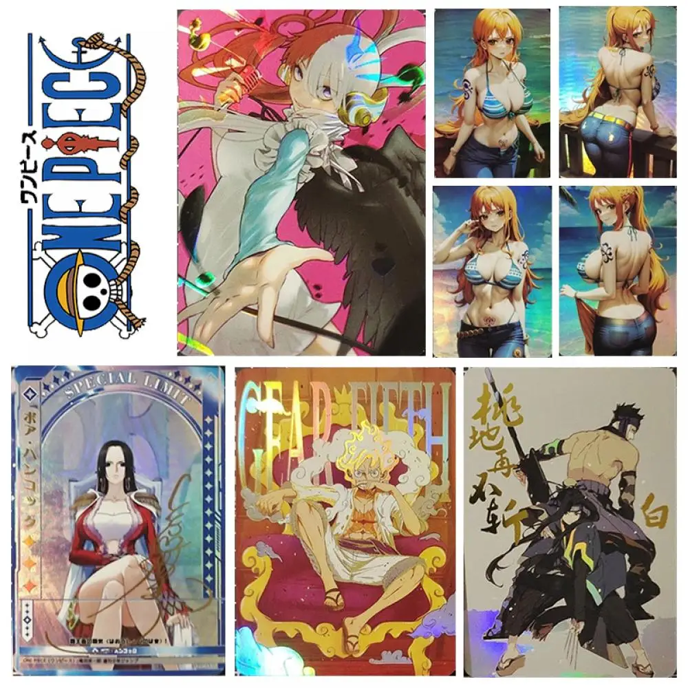 

Anime ONE PIECE Uta Nami Monkey D Luffy Boa Hancock Two-dimensional peripheral collection card Children's toys Board game card