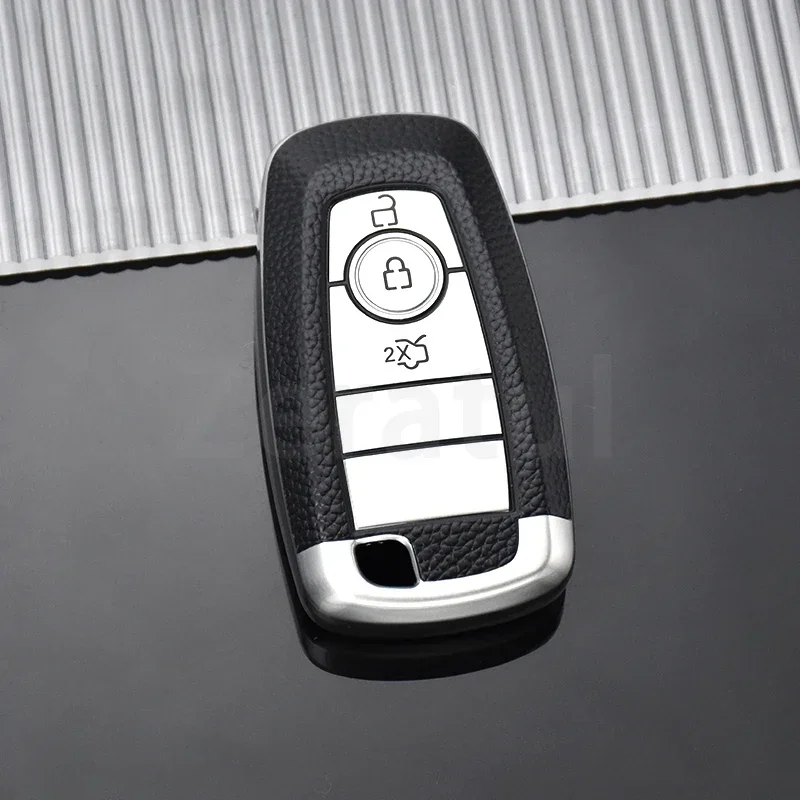 Premium TPU Leather Car Key Fob Holder Case Cover