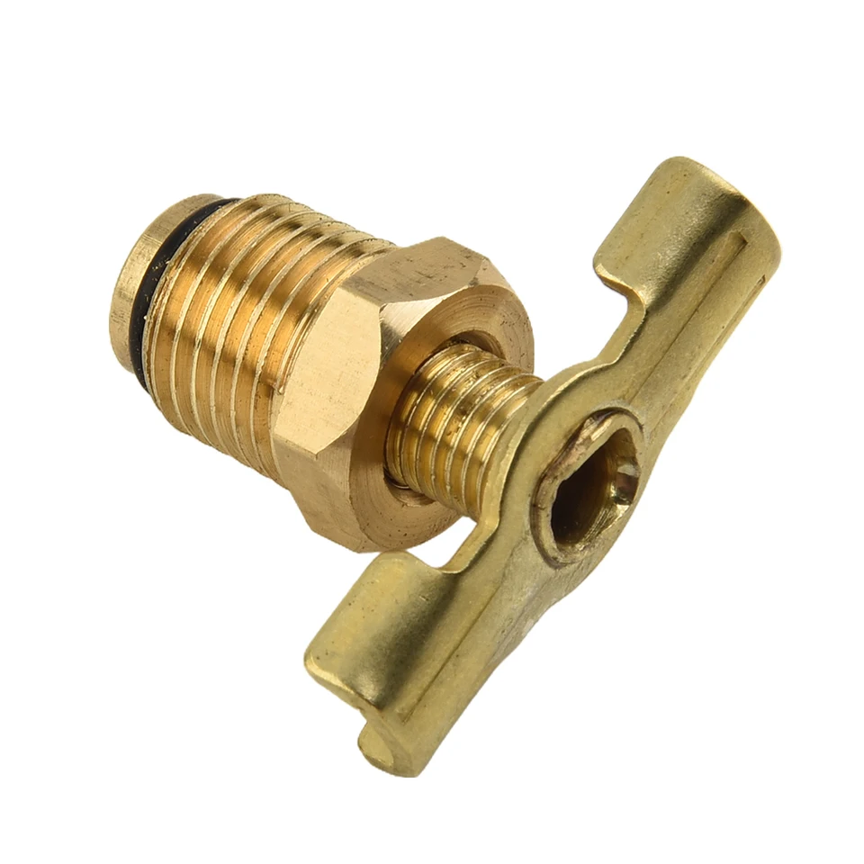 1/2 NPT Brass Drain Plug Valve Air Compressor Round Tank Fitting