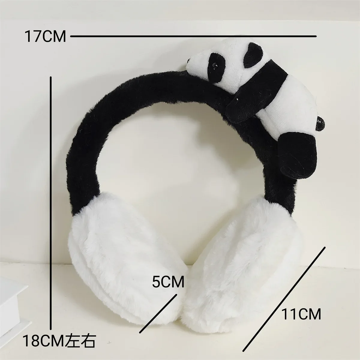 Cute Panda Theme Plush EarMuffs for Kids Girls Ear Warmer Ear for Winter Children Student Warm Tool