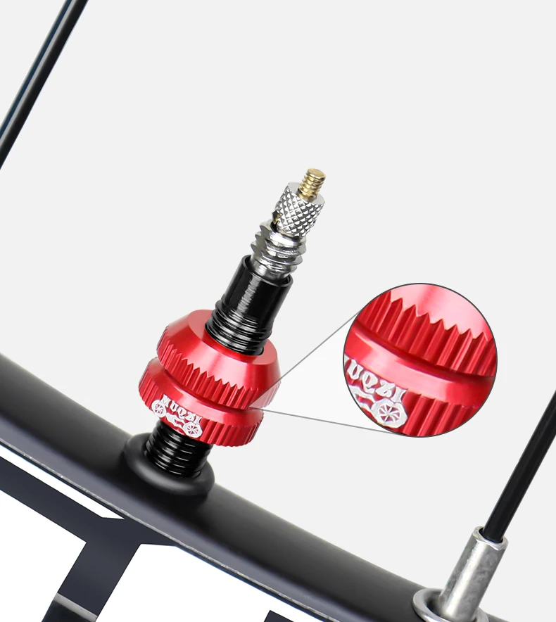 Description Picture 5 of itemMUQZI 2PCS Tire Valve Nut MTB Road Bike Tubeless Rim Ultralight Aluminium Alloy Presta Valve Protection Screw Valve Fixed Washer